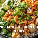 BANG BANG CHICKEN BOWL RECIPE centered hero view, clean and uncluttered