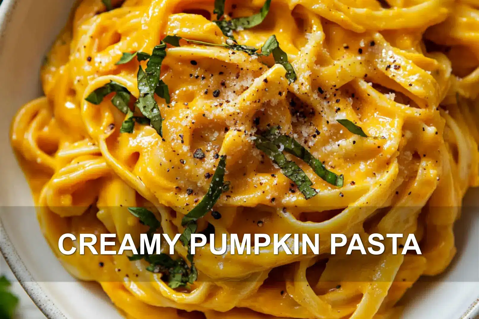 20 Cozy Pumpkin Recipes: Easy Fall Family Favorites 21 Creamy pumpkin pasta dish garnished with fresh sage and Parmesan