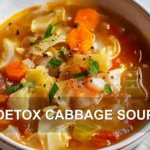 DETOX CABBAGE SOUP centered hero view, clean and uncluttered
