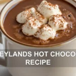 DISNEYLANDS HOT CHOCOLATE RECIPE centered hero view, clean and uncluttered