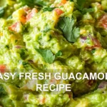 EASY FRESH GUACAMOLE RECIPE centered hero view, clean and uncluttered