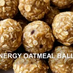 ENERGY OATMEAL BALLS centered hero view, clean and uncluttered