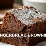 GINGERBREAD BROWNIES centered hero view, clean and uncluttered
