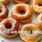 GLAZED AIR FRYER DONUTS centered hero view, clean and uncluttered