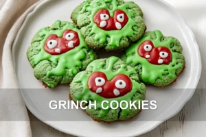 Grinch Cookies Easy Recipe for a Heartfelt Christmas GRINCH COOKIES centered hero view, clean and uncluttered