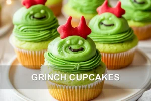 Grinch Cupcakes: Irresistible Green Festive Treats GRINCH CUPCAKES centered hero view, clean and uncluttered