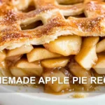 HOMEMADE APPLE PIE RECIPE centered hero view, clean and uncluttered