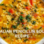 ITALIAN PENICILLIN SOUP RECIPE centered hero view, clean and uncluttered