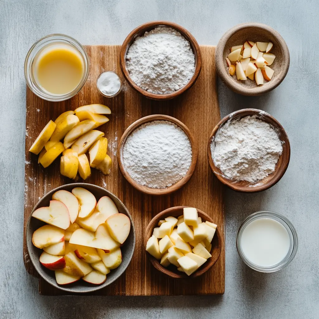 AIR FRYER APPLE FRITTERS centered hero view, clean and uncluttered