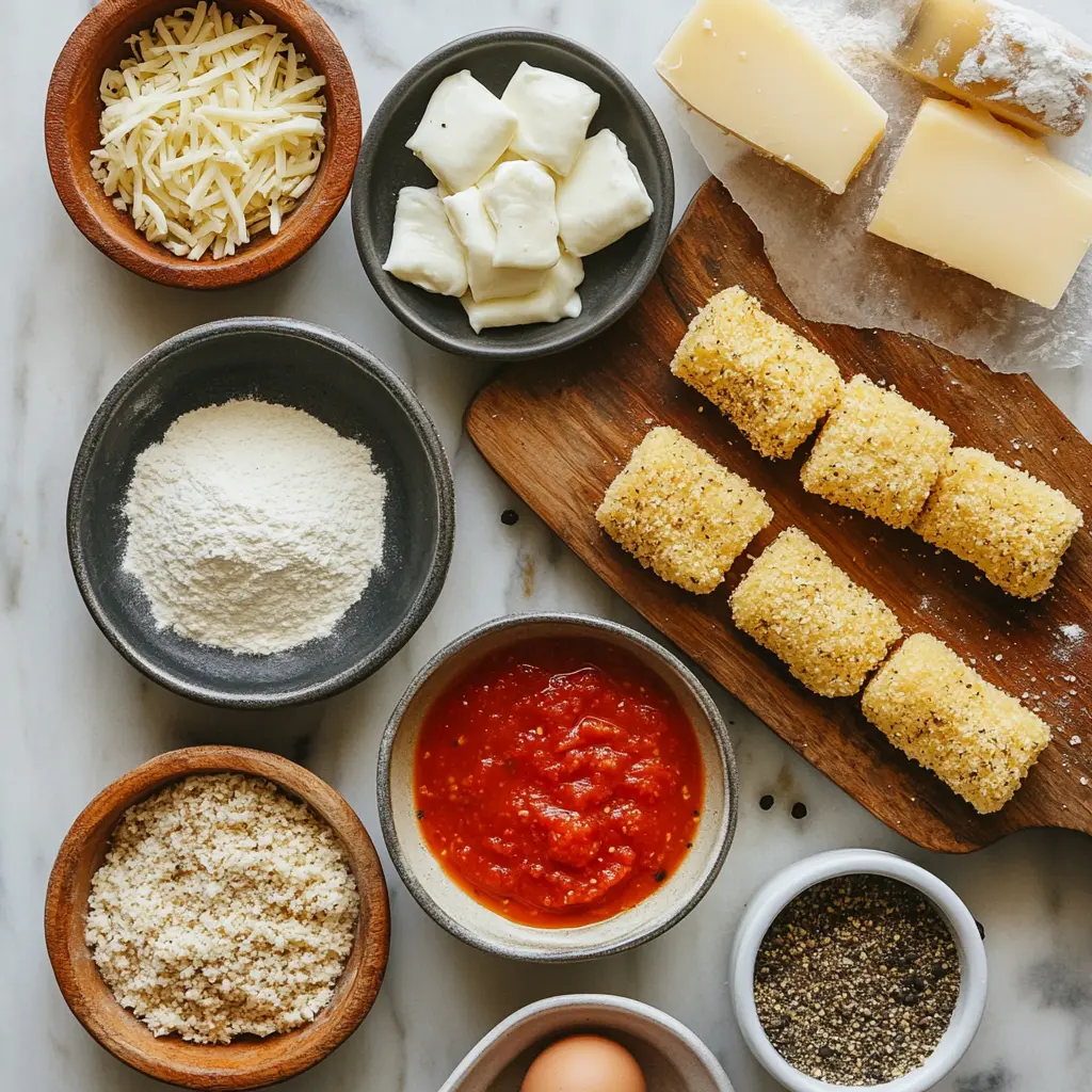 AIR FRYER MOZZARELLA STICKS centered hero view, clean and uncluttered