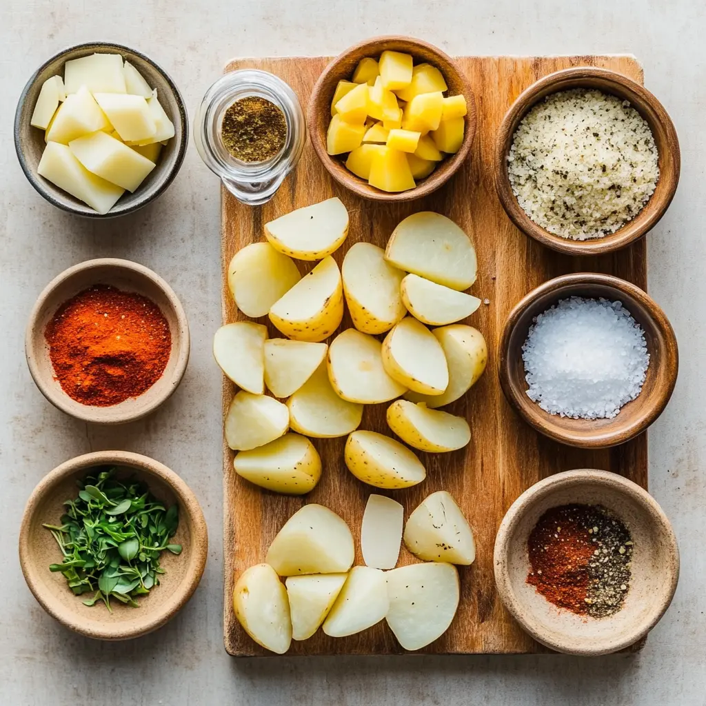 How to Make Air Fryer Potato Wedges Irresistibly Crispy 6 Golden-brown Air Fryer Potato Wedges, crispy and seasoned to perfection.