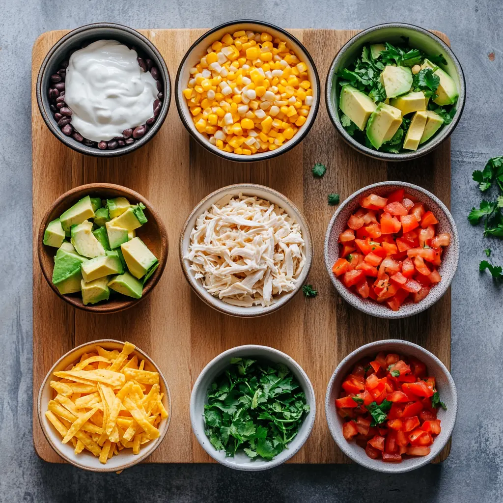 Creamy Chicken Tortilla Soup for a Cozy Night In 5 CREAMY CHICKEN TORTILLA SOUP centered hero view, clean and uncluttered
