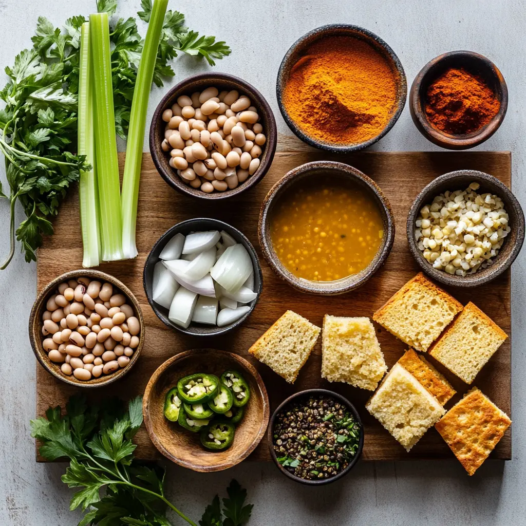 CREAMY SOUTHERN BLACK EYED PEAS centered hero view, clean and uncluttered