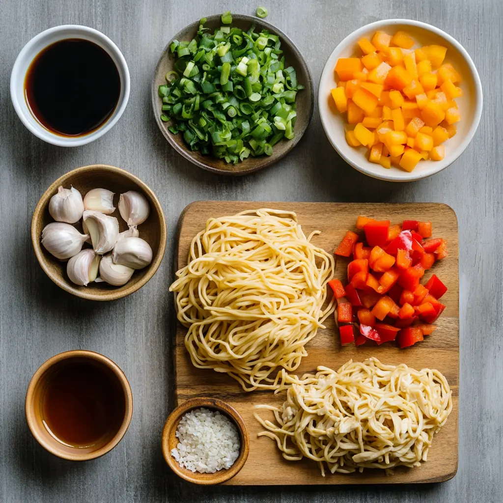 Delicious Chicken Lo Mein Recipe Quick Easy Meal 5 DELICIOUS CHICKEN LO MEIN RECIPE FOR EASY MEALS centered hero view, clean and uncluttered