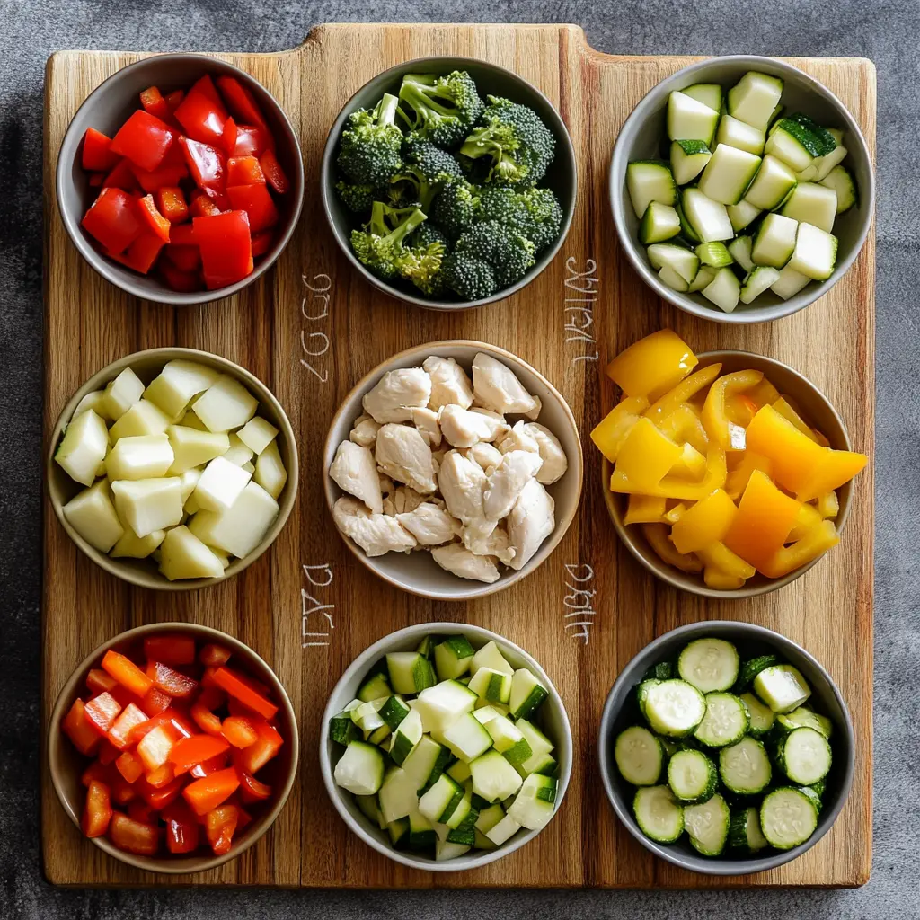 Easy Chicken and Vegetables Skillet Recipe Delicious Meal 5 EASY CHICKEN AND VEGETABLES SKILLET RECIPE centered hero view, clean and uncluttered