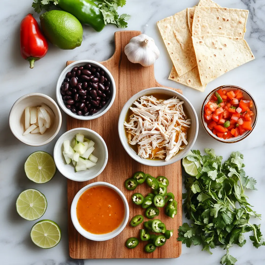 Hearty Chicken Tortilla Soup 5 Ways To Enjoy Now 5 HEARTY CHICKEN TORTILLA SOUP centered hero view, clean and uncluttered