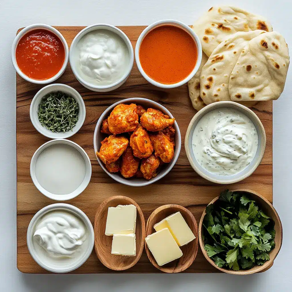 Authentic Homemade Butter Chicken served in a rustic bowl with basmati rice and fresh naan, garnished with cilantro