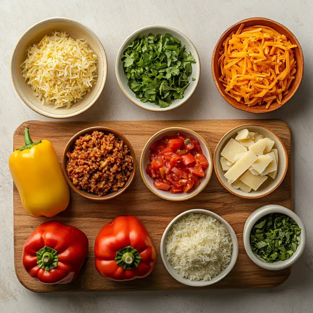 STUFFED PEPPERS centered hero view, clean and uncluttered