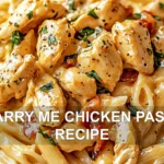 MARRY ME CHICKEN PASTA RECIPE centered hero view, clean and uncluttered