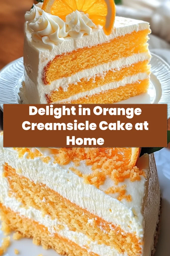 ORANGE CREAMSICLE CAKE centered hero view, clean and uncluttered