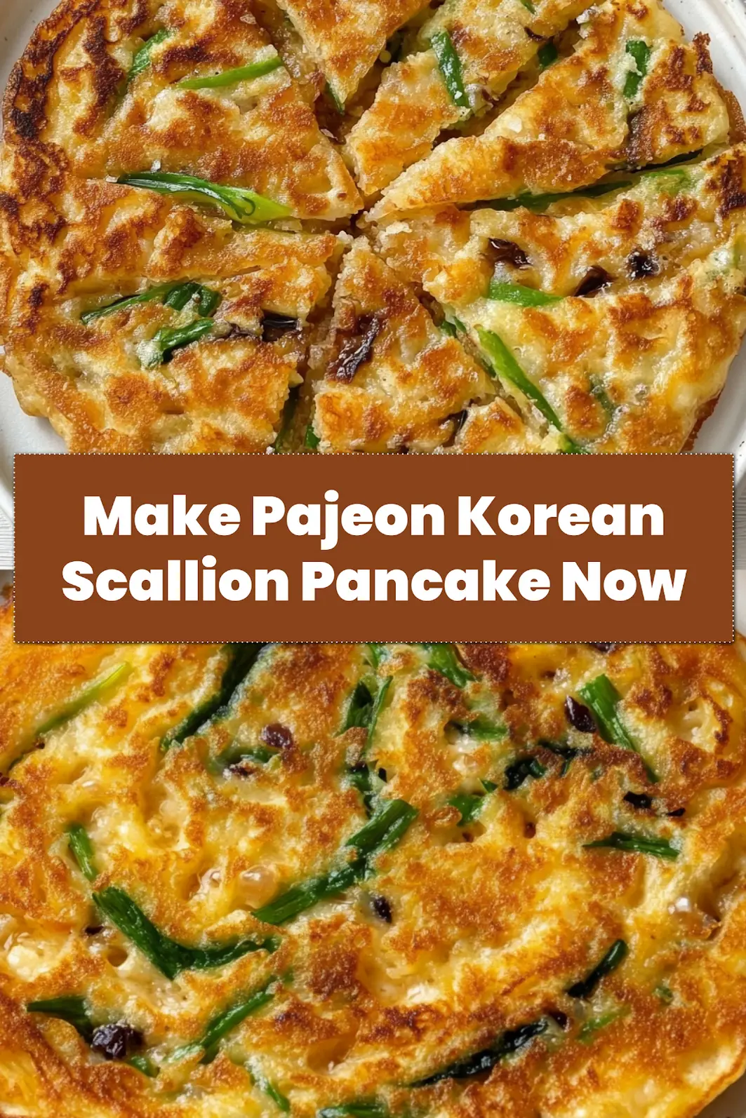 Pajeon Korean Scallion Pancake Simply Delicious to Make 7 Serving of Pajeon Korean Scallion Pancake with dipping sauce, perfect for a Pinterest share