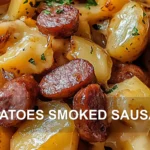 POTATOES SMOKED SAUSAGE centered hero view, clean and uncluttered