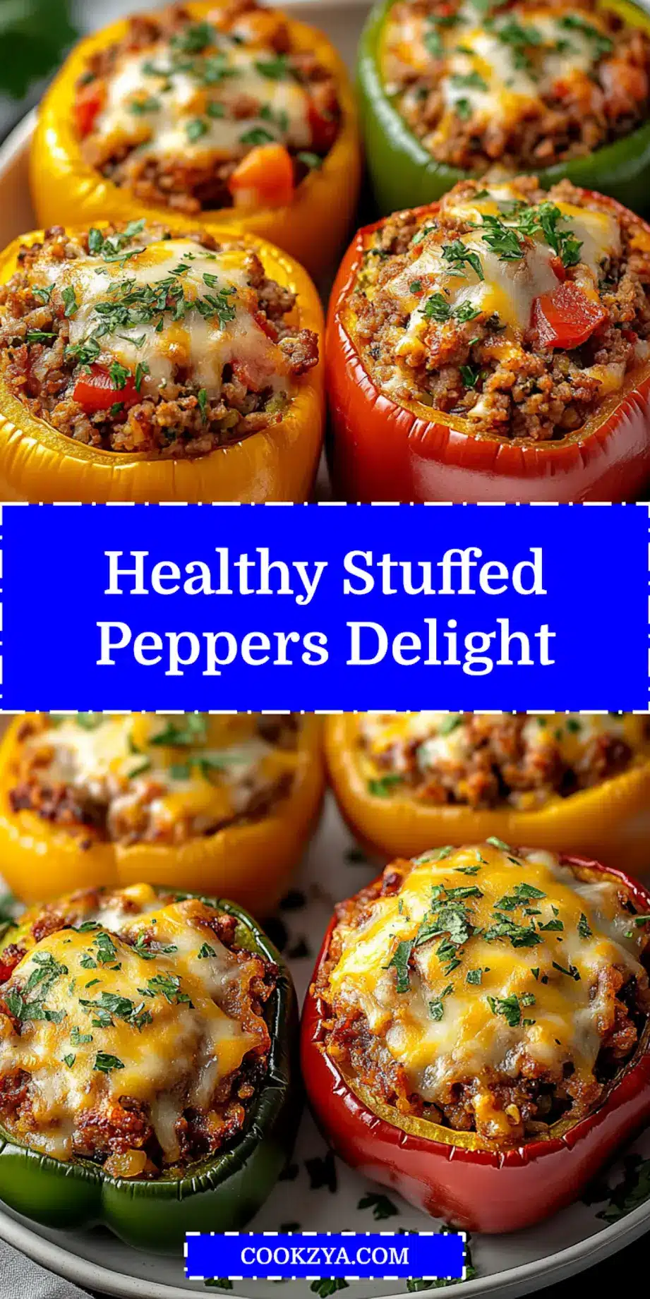 A beautifully plated stuffed bell pepper, garnished with fresh parsley, ready to be served.