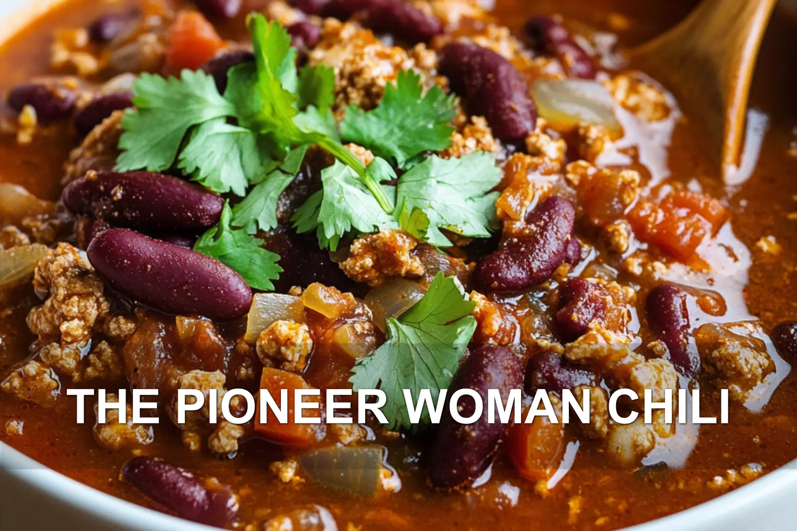 THE PIONEER WOMAN CHILI centered hero view, clean and uncluttered