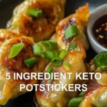 5 INGREDIENT KETO POTSTICKERS centered hero view, clean and uncluttered