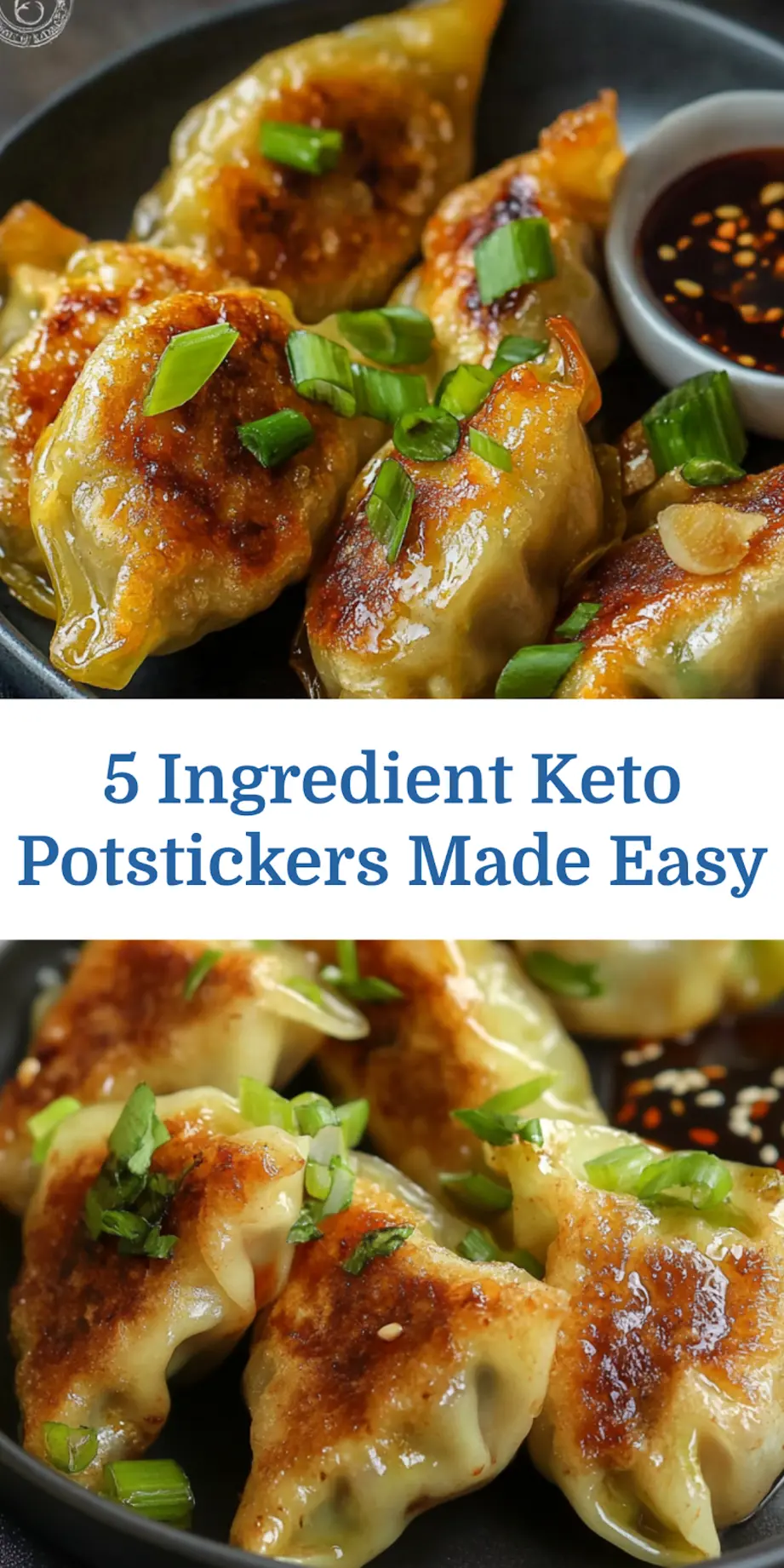 5 Ingredient Keto Potstickers, centered hero view with clean and uncluttered presentation