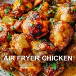 AIR FRYER CHICKEN centered hero view, clean and uncluttered
