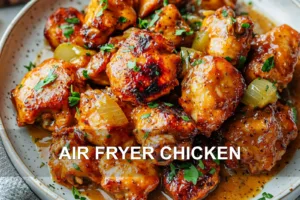 AIR FRYER CHICKEN centered hero view, clean and uncluttered