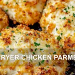 AIR FRYER CHICKEN PARMESAN centered hero view, clean and uncluttered