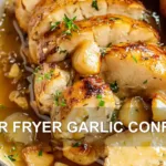 AIR FRYER GARLIC CONFIT centered hero view, clean and uncluttered