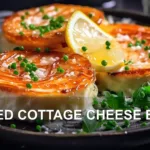 BAKED COTTAGE CHEESE EGGS centered hero view, clean and uncluttered