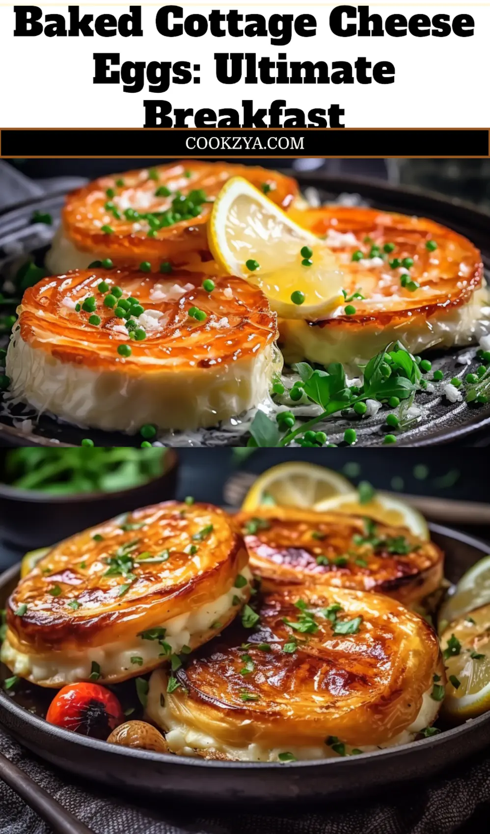 How to Make Baked Cottage Cheese Eggs Recipe Easily 7 Baked Cottage Cheese Eggs centered hero view, clean and uncluttered_pin