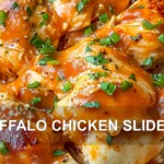 BUFFALO CHICKEN SLIDERS centered hero view, clean and uncluttered