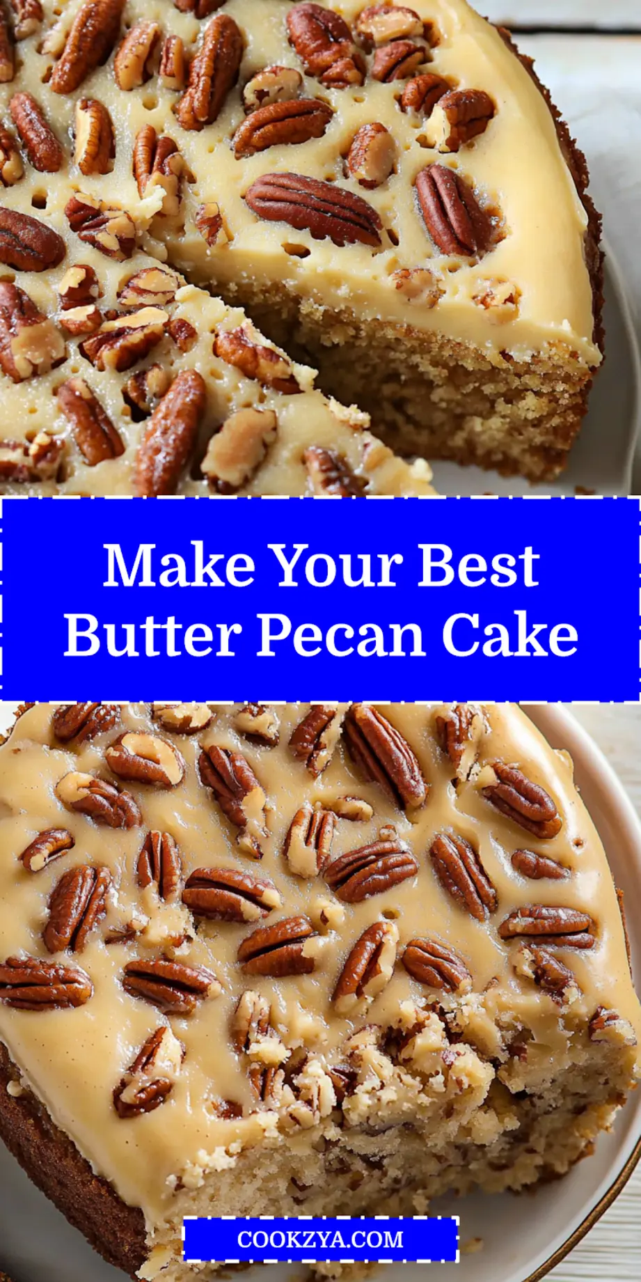 How to Make Butter Pecan Cake: Easy Cozy Guide 7 Sliced Butter Pecan Cake with pecan garnish and smooth frosting