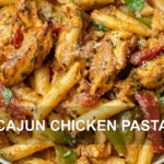 CAJUN CHICKEN PASTA centered hero view, clean and uncluttered
