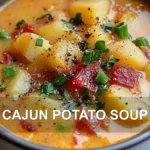 CAJUN POTATO SOUP centered hero view, clean and uncluttered