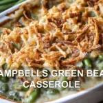 CAMPBELLS GREEN BEAN CASSEROLE centered hero view, clean and uncluttered