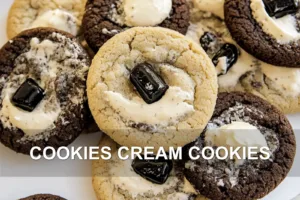 COOKIES CREAM COOKIES centered hero view, clean and uncluttered