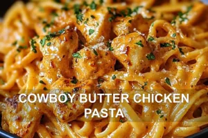 Delicious Cowboy Butter Chicken Pasta Recipe Simplicity COWBOY BUTTER CHICKEN PASTA centered hero view, clean and uncluttered