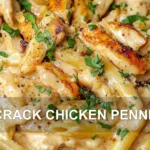 CRACK CHICKEN PENNE centered hero view, clean and uncluttered