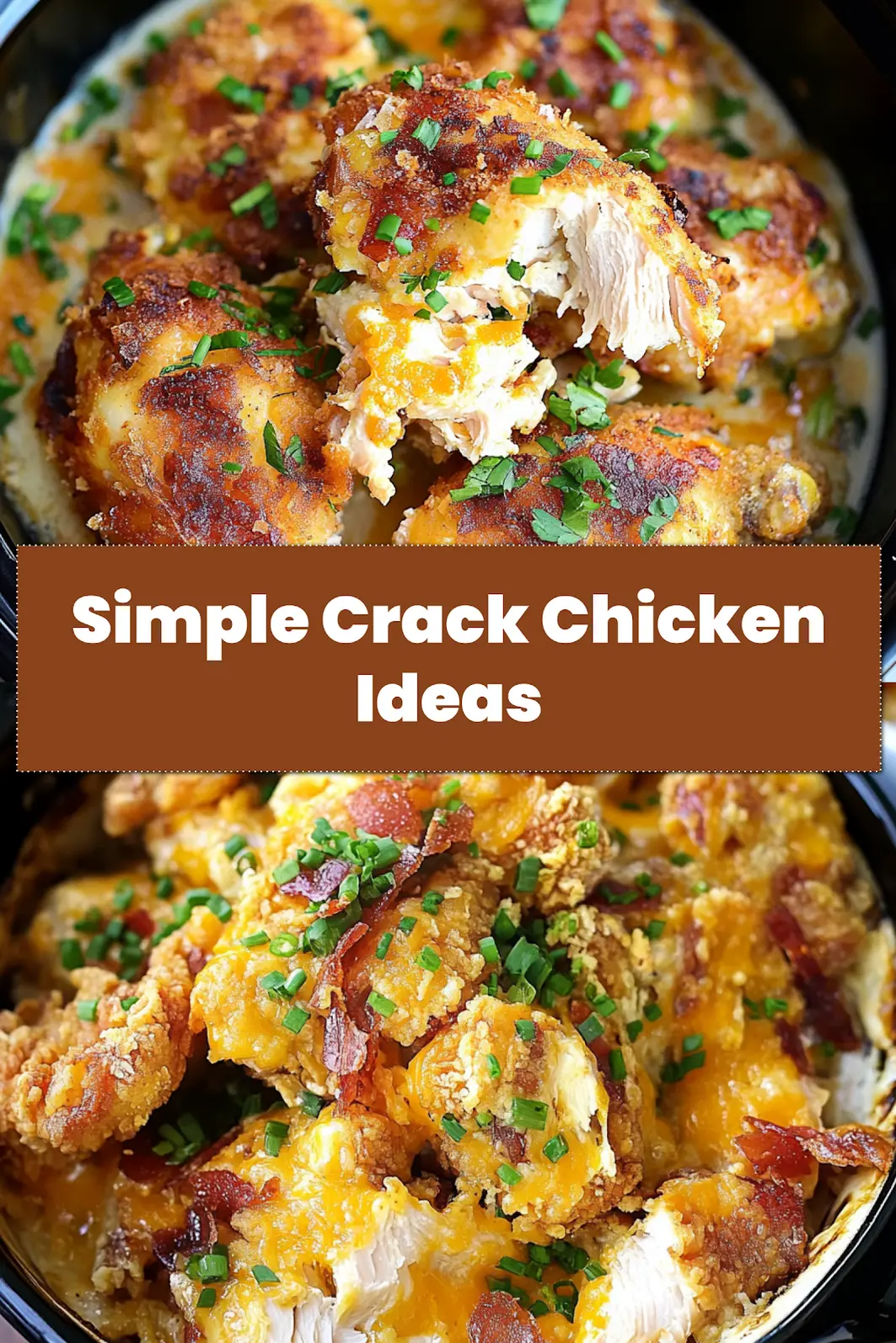 Finished Crack Chicken served and ready to enjoy