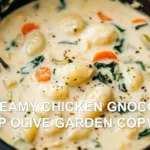 CREAMY CHICKEN GNOCCHI SOUP OLIVE GARDEN COPYCAT centered hero view, clean and uncluttered