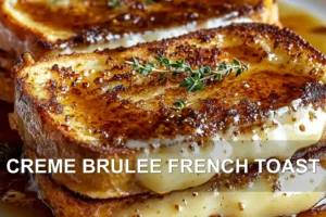 How to Make Crème Brûlée French Toast: Easy Guide CREME BRULEE FRENCH TOAST centered hero view, clean and uncluttered