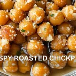 CRISPY ROASTED CHICKPEAS centered hero view, clean and uncluttered