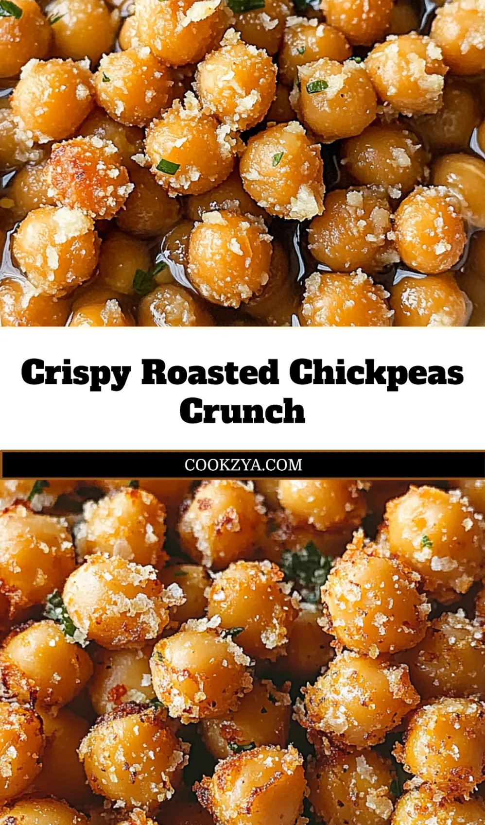CRISPY ROASTED CHICKPEAS centered hero view, clean and uncluttered_pin