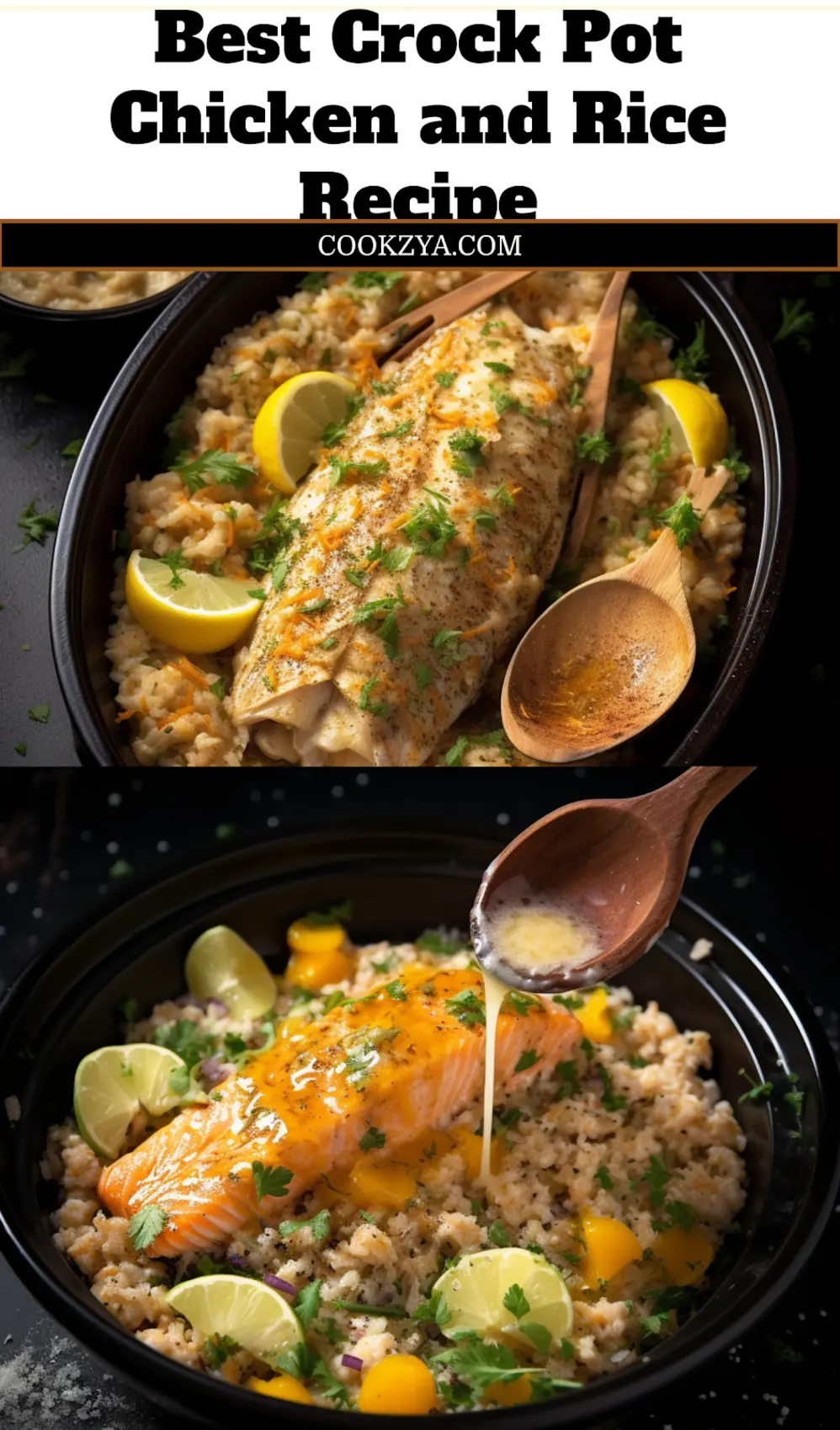 Delicious Crock Pot Chicken and Rice Recipe Guide 7 CROCK POT CHICKEN AND RICE RECIPE centered hero view, clean and uncluttered_pin